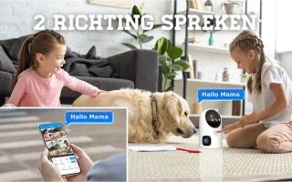 Babyfoon Dubbele Lens WiFi Met 64GB Micro-SD Kaart
