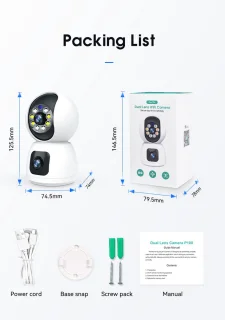 Babyfoon en Veiligheidscamera Wifi Dubbele Lens Terugspreekfunctie
