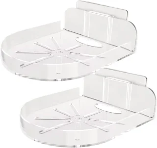 Babyfoon Houder - Babyfoon Plank - Babykamer Organisatie - Schroefloze Montage - 12x9.5 cm - Wit
