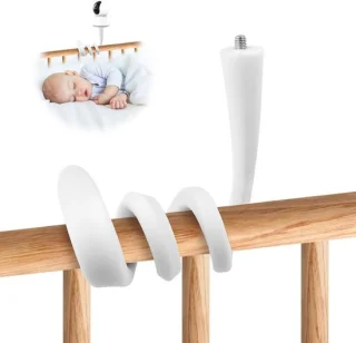 Babyfoon Houder - Camera Beugel - Veilig Toezicht - Verstelbare Arm - 43 cm Lengte - Wit