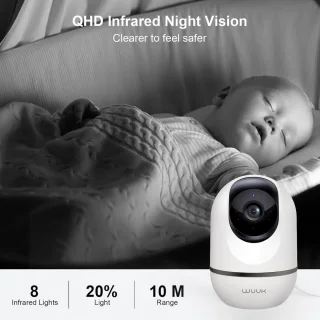 Babyfoon met 4 MP camera en wifi IP binnenbewaking 2 stuks