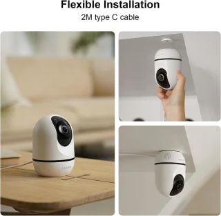 Babyfoon met 4 MP camera en wifi IP binnenbewaking 2 stuks