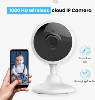 Babyfoon met camera 1080HP Wifi Night Vision