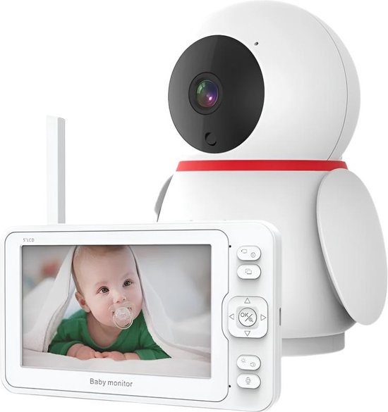 Babyfoon met Camera 1080P PTZ - Wit