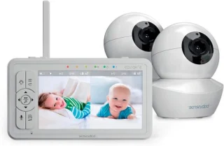 Babyfoon met camera - 2 HD camera's - 5 inch scherm - wit