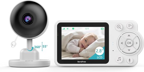 Babyfoon met camera 2.8 inch 2600 mAh type C oplaadbaar