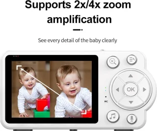 Babyfoon met camera 28 Inch LCD EU-stekker