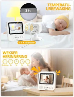 Babyfoon met camera - 2,8 inch videomonitor