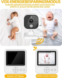 Babyfoon met camera - 2,8 inch videomonitor