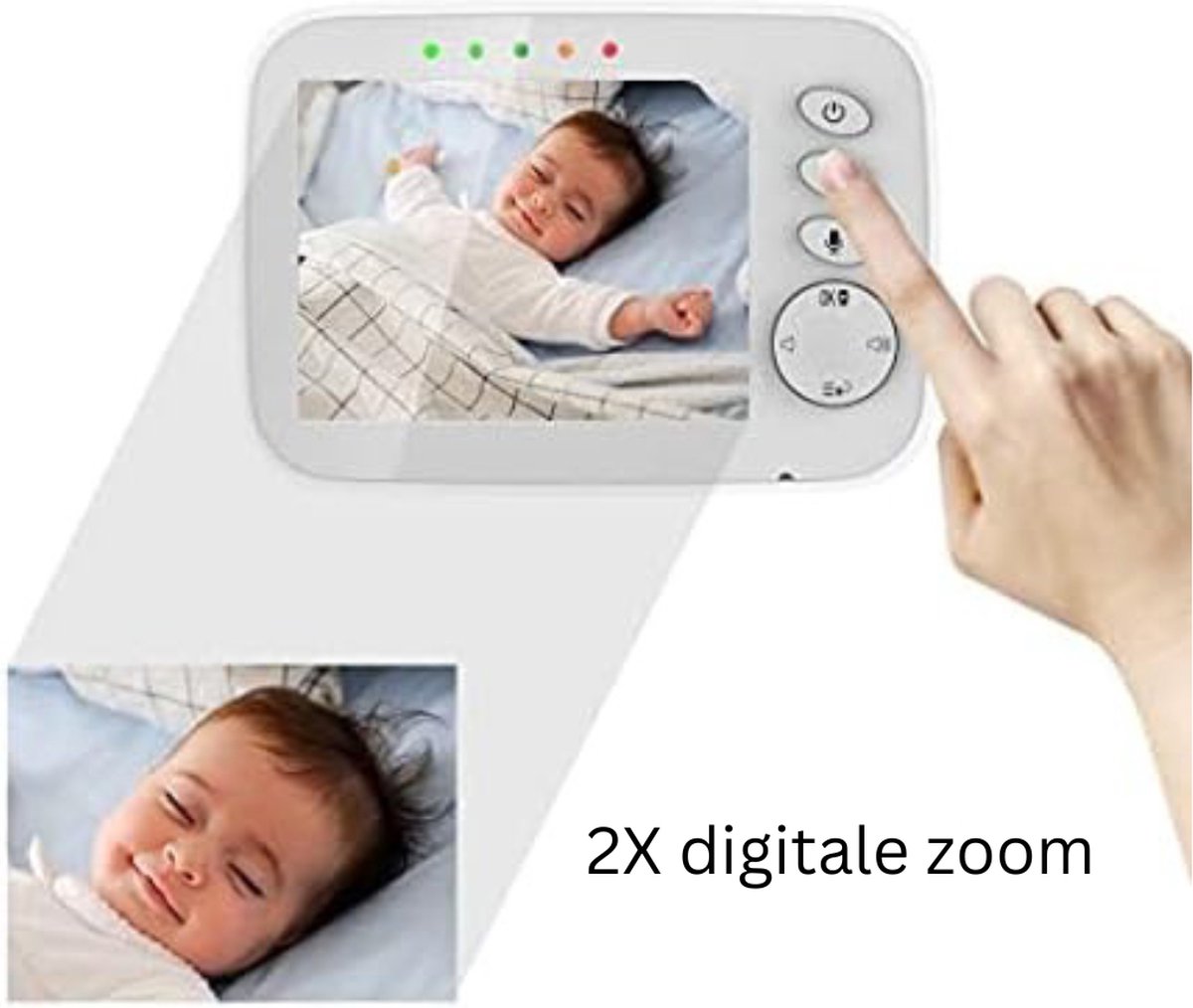 Wat vinden we goed aan de Babyfoon Met Camera 3.2 Inch Full HD 360° Rotatie