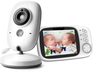 Babyfoon met Camera 3.2 inch LCD Wit