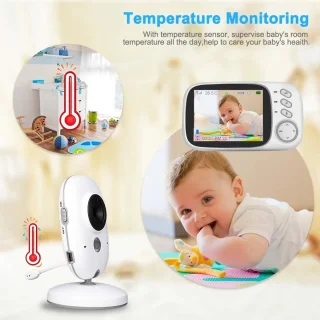 Babyfoon met Camera 3.2 inch LCD Wit