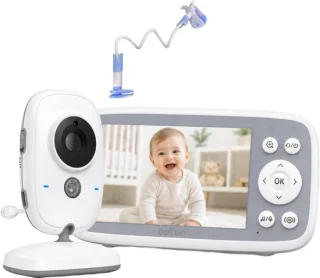 Babyfoon met camera, 4 inch scherm, zonder wifi, uitbreidbaar tot 2 camera's