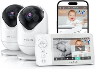 Babyfoon met camera - 4 inch - wit