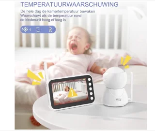 Babyfoon met Camera 4,3 inch 720p met VOX en Nachtzicht