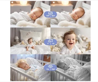 Babyfoon met Camera 4,3 inch 720p met VOX en Nachtzicht