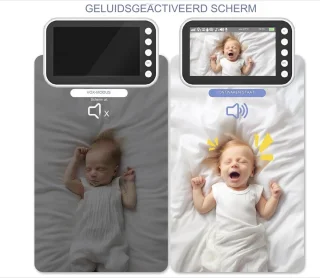 Babyfoon met Camera 4,3 inch 720p met VOX en Nachtzicht