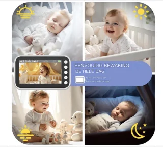Babyfoon met Camera 4,3 inch 720p met VOX en Nachtzicht