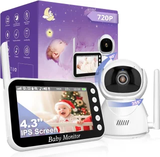 Babyfoon met Camera 4.3 inch 720p Videobabyfoon