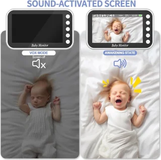 Babyfoon met Camera 4.3 inch 720p Videobabyfoon
