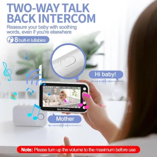 Babyfoon met Camera 4.3 inch 720p Videobabyfoon