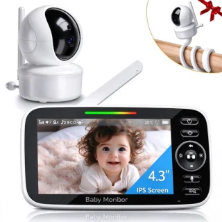 Babyfoon met camera 4,3 inch zonder wifi – wit
