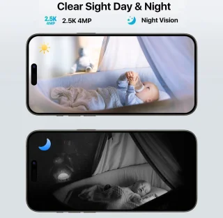 Babyfoon met Camera 4MP WiFi IP Smart - Wit