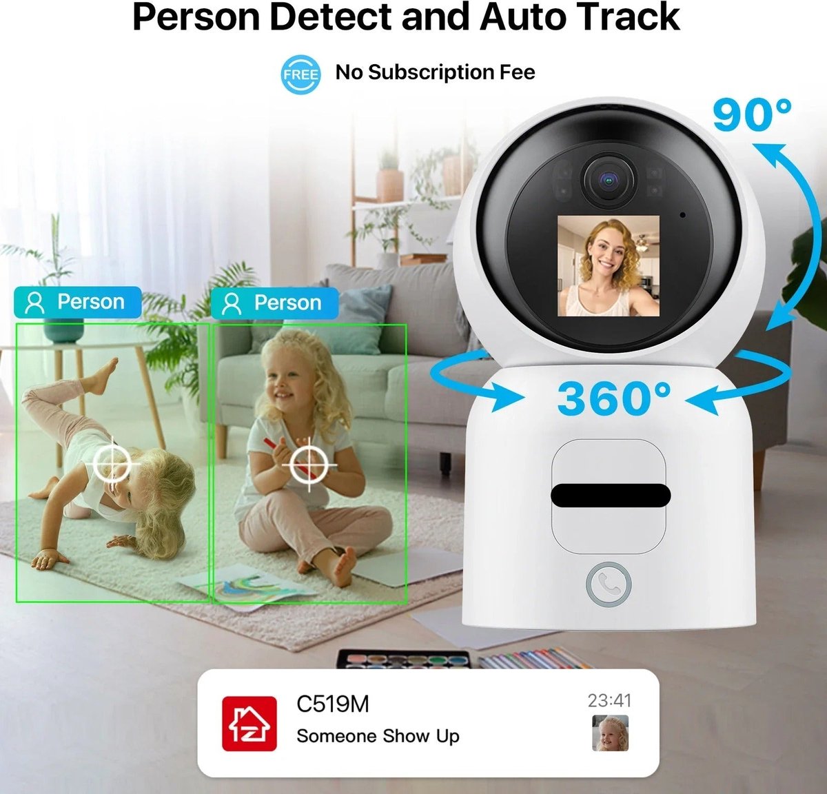 Babyfoon met Camera 4MP WiFi IP Smart - Wit