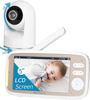 De Babyfoon met camera 5" 720p video- & audiomonitor in één oogopslag