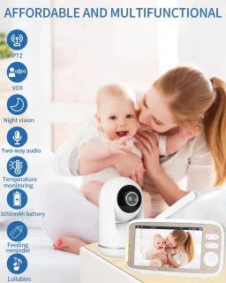 Babyfoon met camera 5" 720p video- & audiomonitor