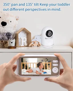 Babyfoon met camera 5" 720p video- & audiomonitor