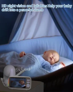Babyfoon met camera 5" 720p video- & audiomonitor