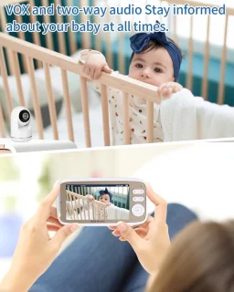 Babyfoon met camera 5" 720p video- & audiomonitor