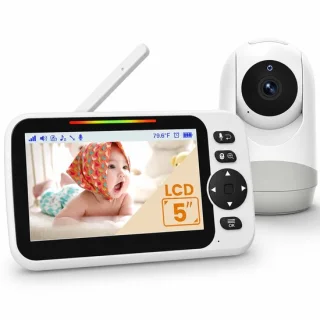 Babyfoon met camera 5 inch, 30 uur batterij