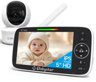 Babyfoon met camera 5 inch 720p HD – draaibaar 355°