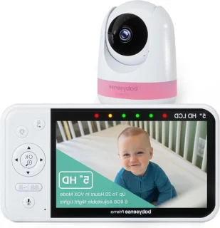 Babyfoon met camera 5 inch HD - wit