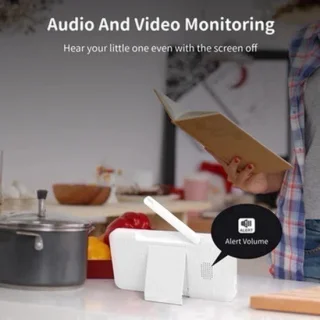Babyfoon met camera, 5 inch lcd, grijs