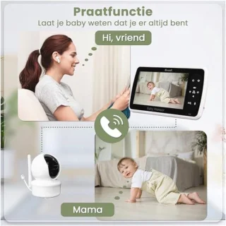 Babyfoon met camera 5-inch monitor