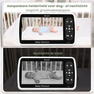 Babyfoon met camera 5-inch monitor