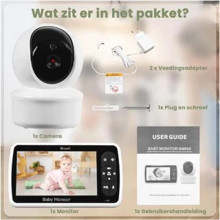 Babyfoon met camera 5-inch monitor