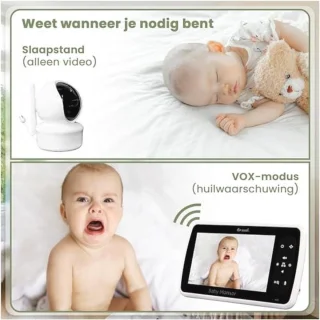Babyfoon met camera 5-inch monitor