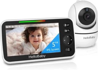 Babyfoon met camera – 5 inch scherm – zonder wifi
