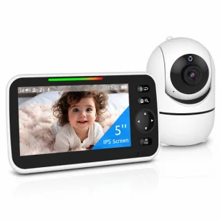 Babyfoon met camera 5 inch wit