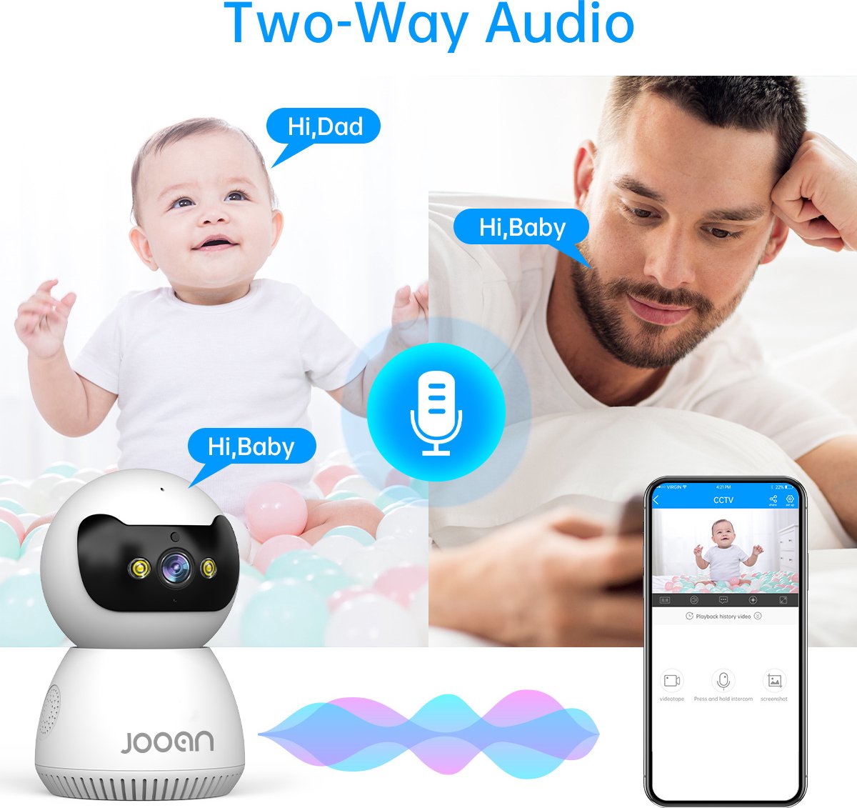 Babyfoon Met Camera 5MP 5G Wifi 64GB