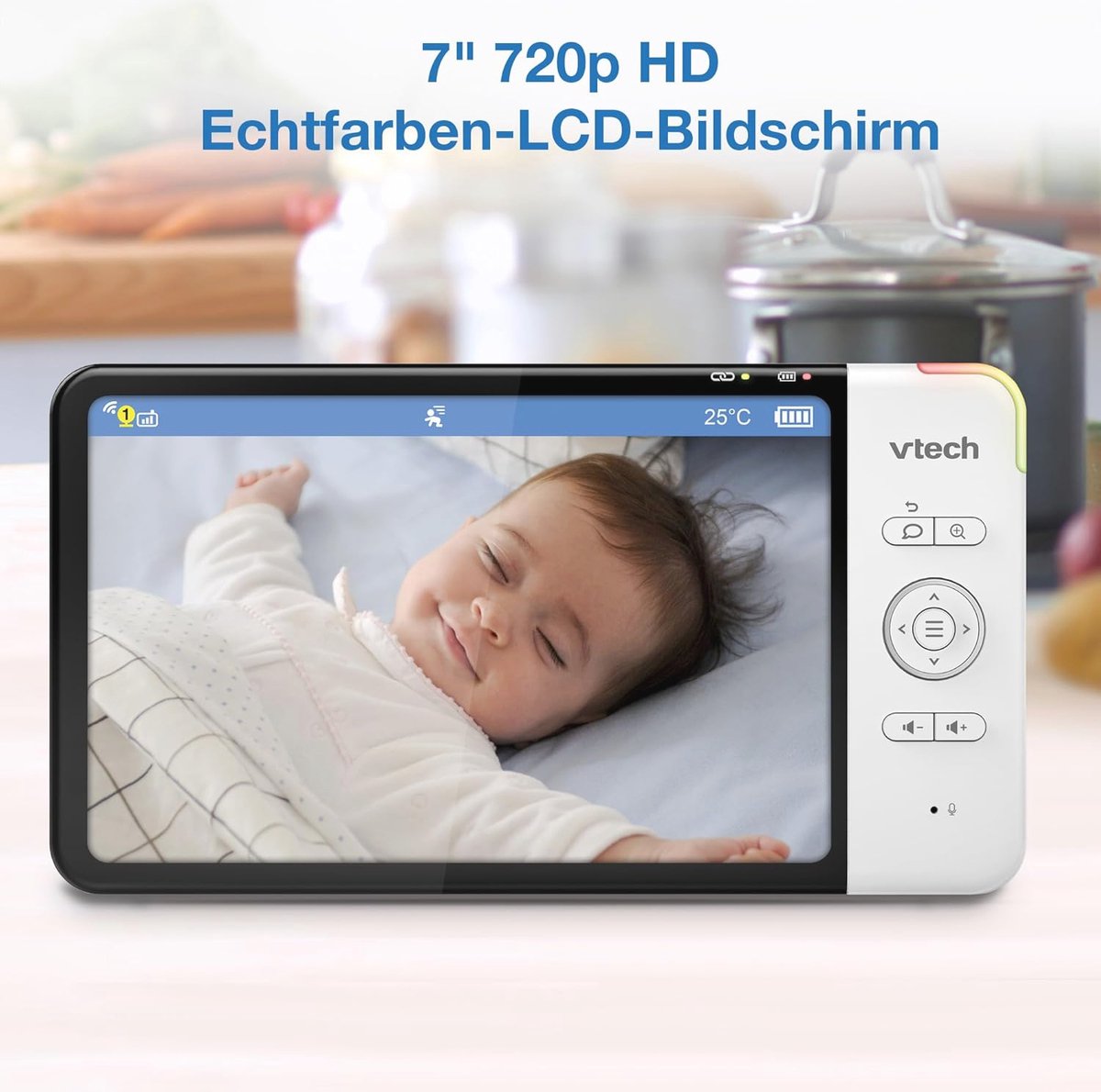 Babyfoon met camera 7 inch HD monitor 1080p wifi