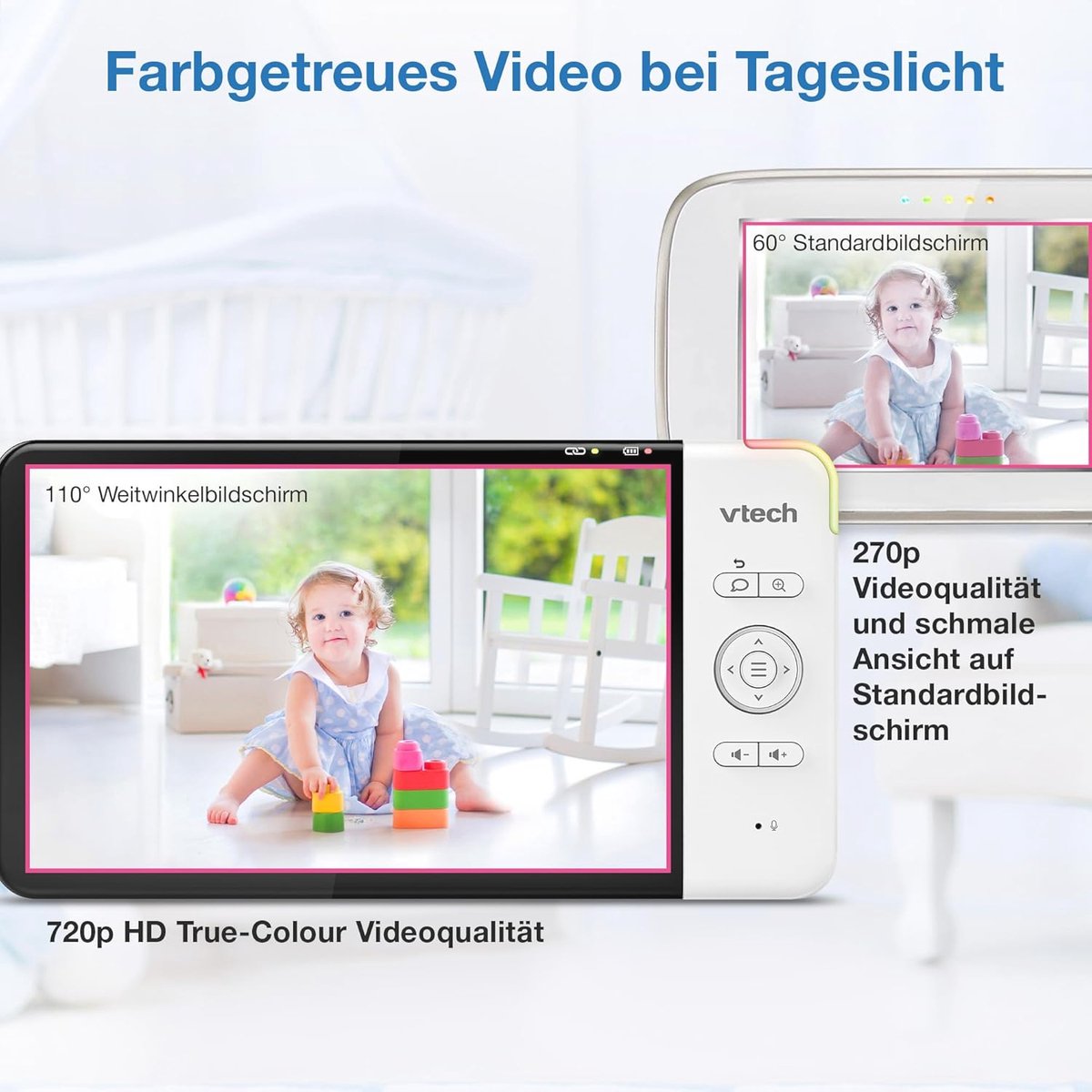 Babyfoon met camera 7 inch HD monitor 1080p wifi