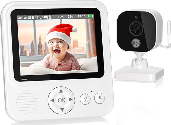Babyfoon met Camera 71 cm LCD Display 1500 mAh batterij
