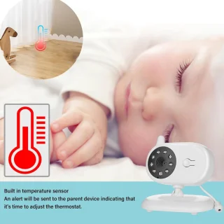 Babyfoon met Camera en 3.5 Inch IPS Scherm EU Stekker
