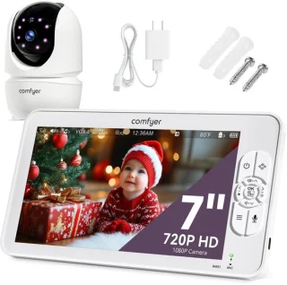Babyfoon met camera en 7 inch scherm