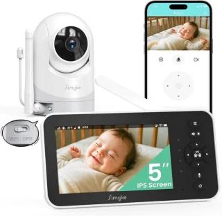 Babyfoon met camera en app – 5 inch IPS-scherm – 360° draaibaar
